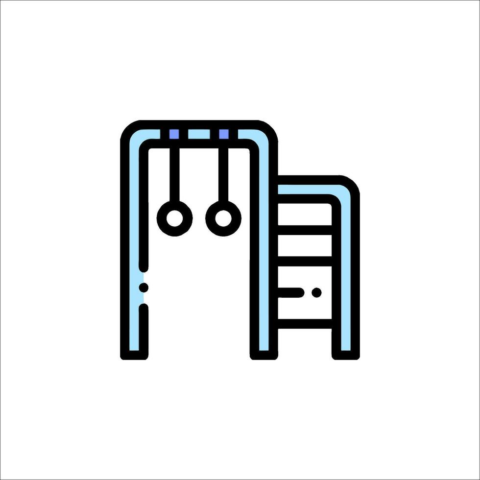 A line drawing of a door with a handle vector