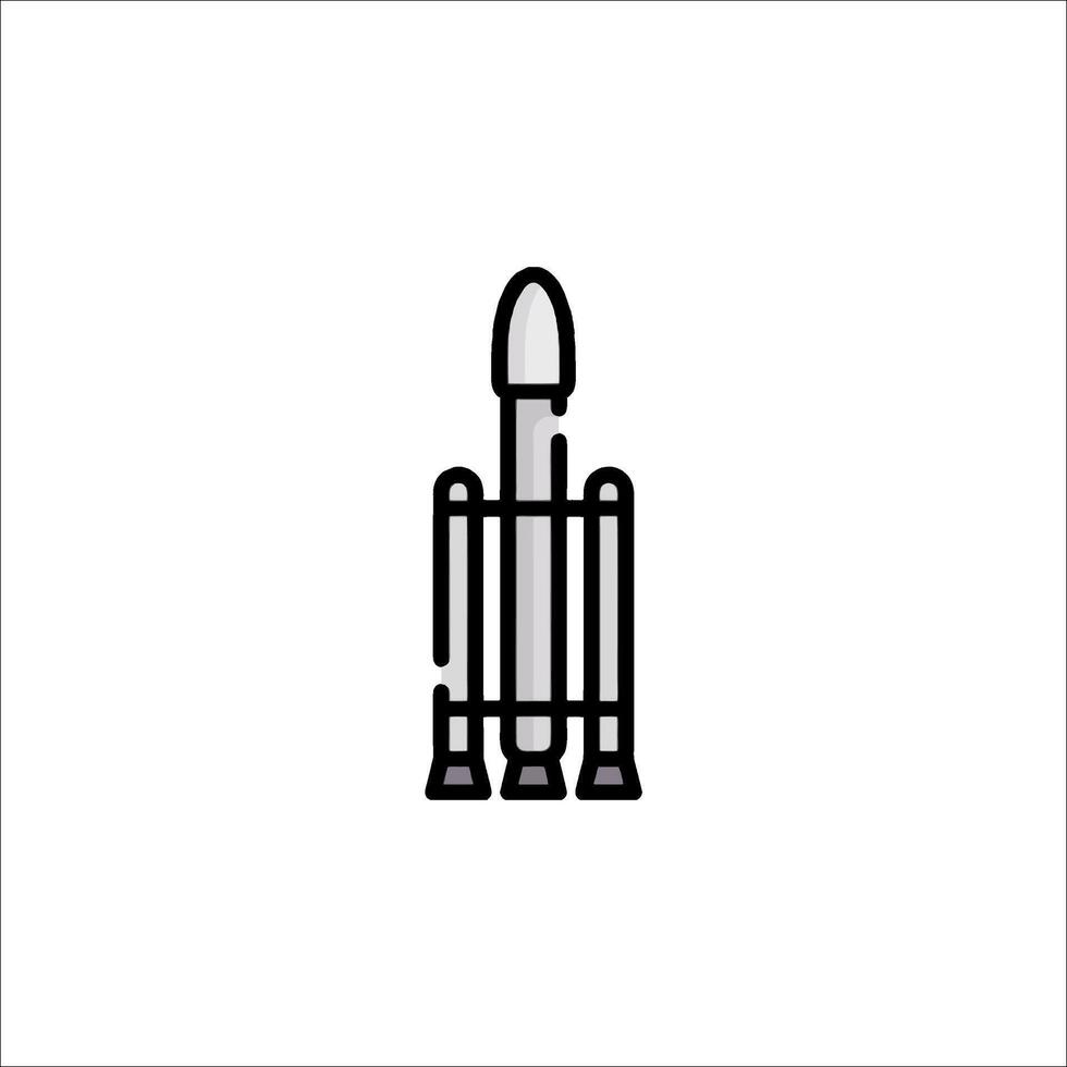 Space rocket icon illustration vector