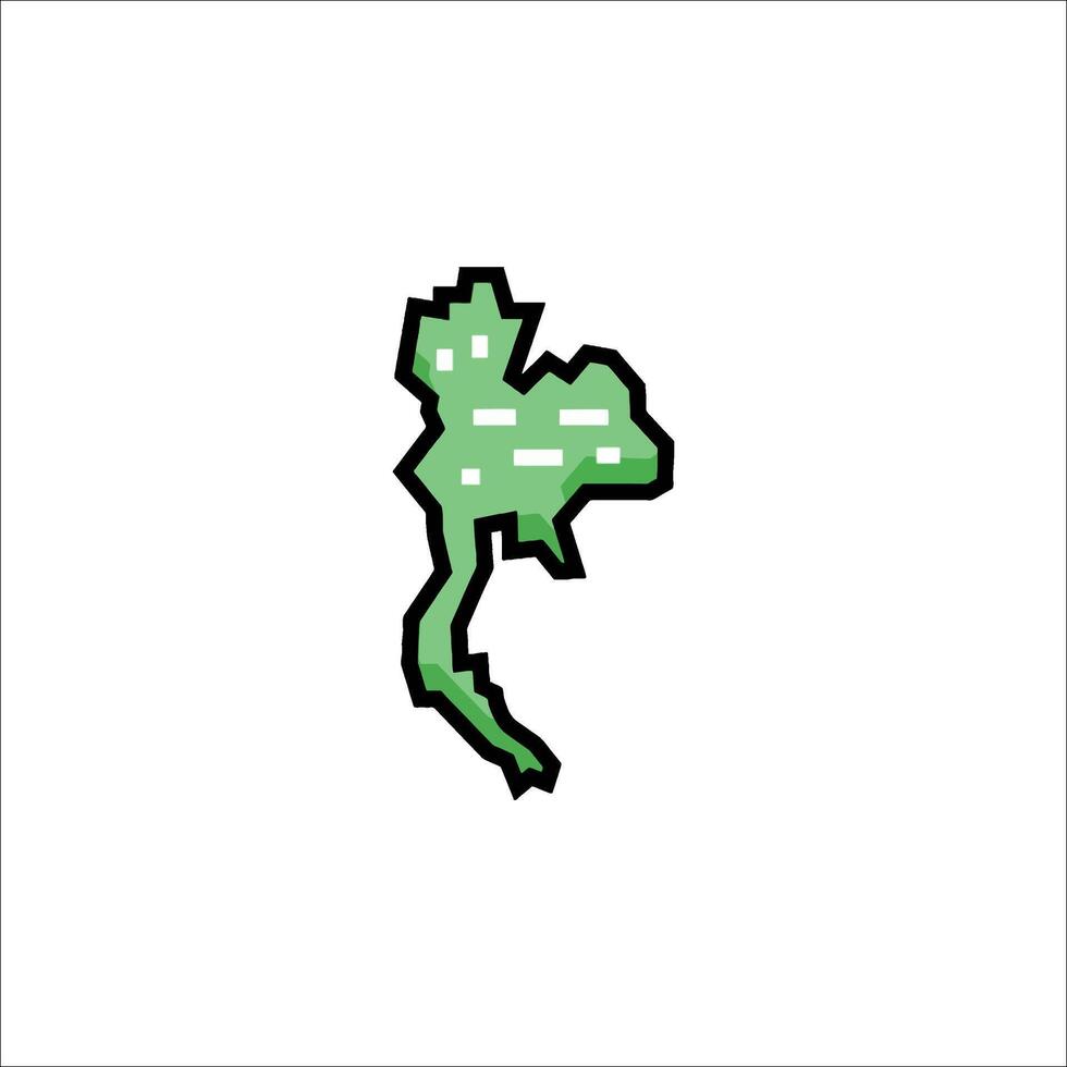 A pixel art style map of thailand vector