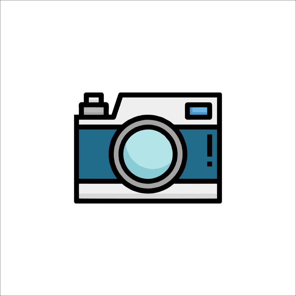 A camera icon on a white background vector