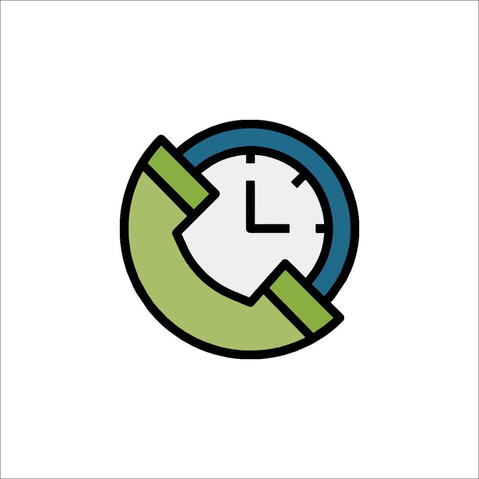 A clock icon with a phone in the middle vector