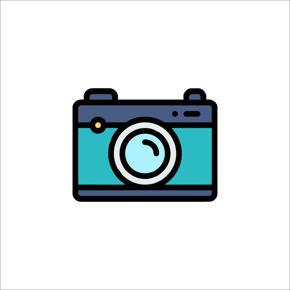 A camera icon on a white background vector