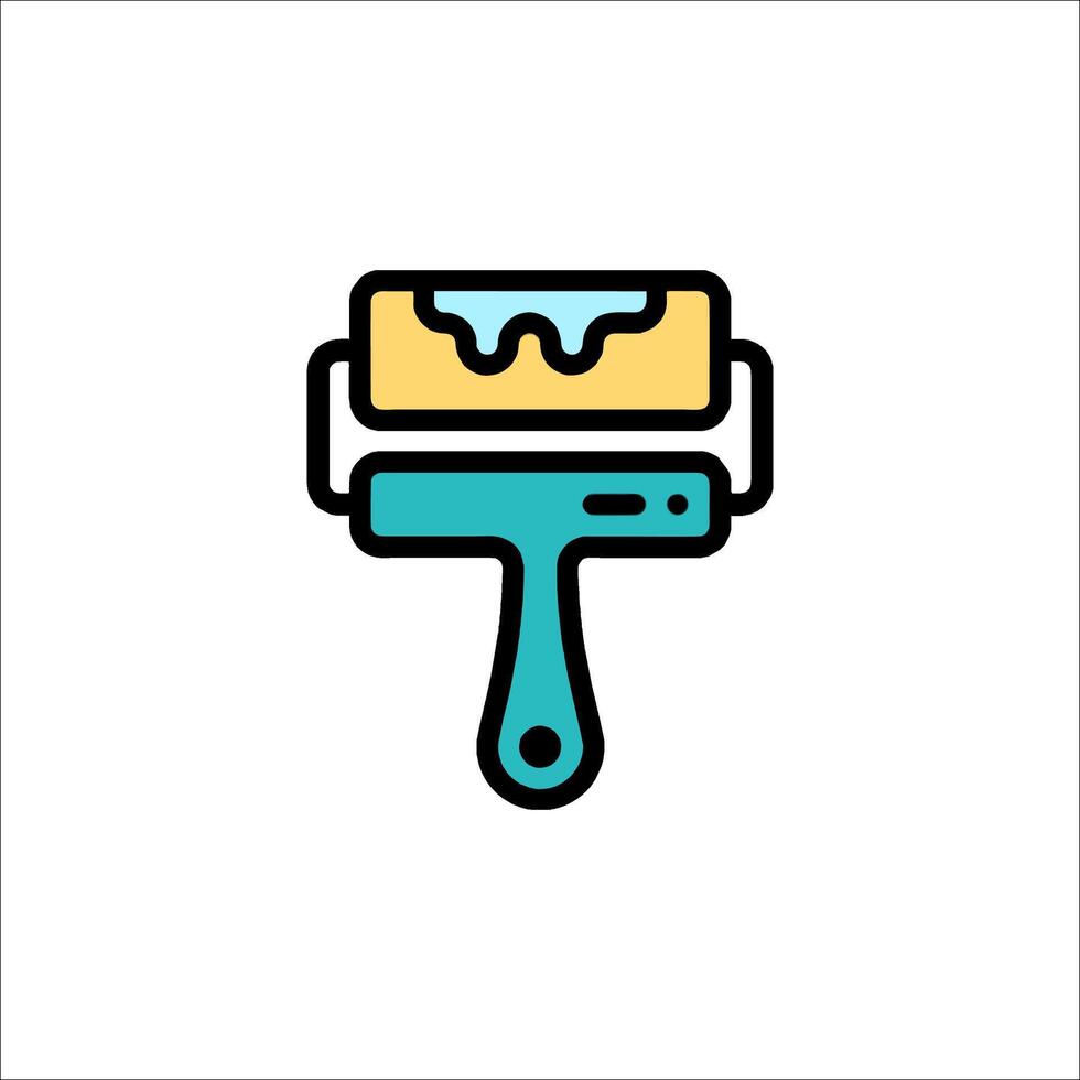 A paintbrush icon on a white background vector