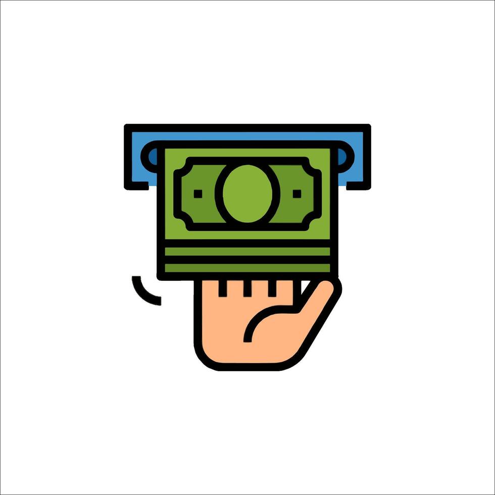 Money in hand icon illustration vector