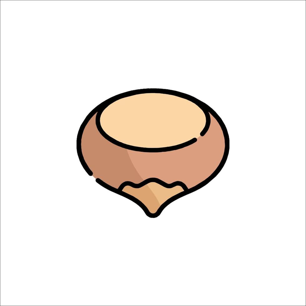 An illustration of a nut on a white background vector
