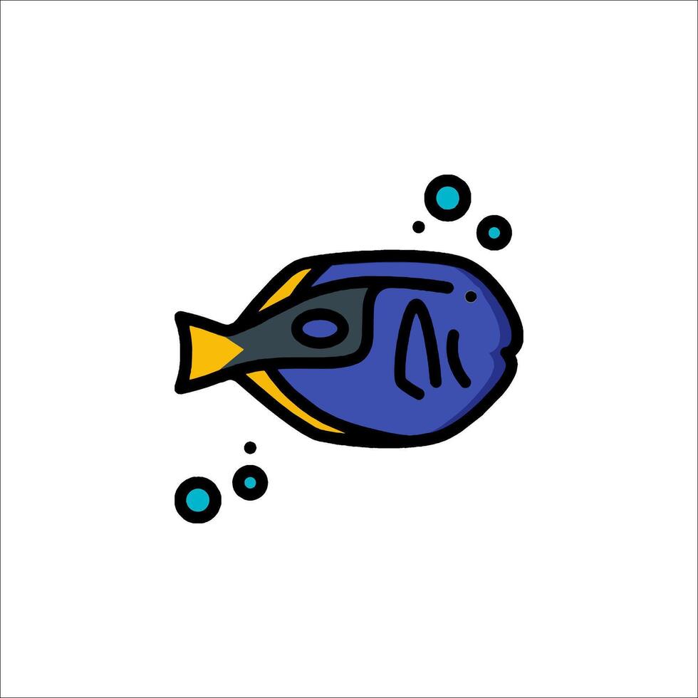 A fish with bubbles and bubbles on it vector