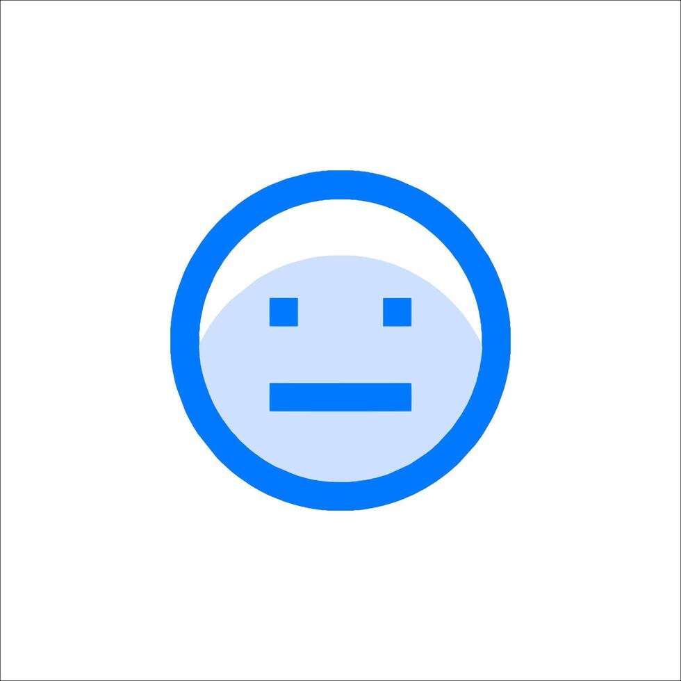 A blue smiley face icon on a white background vector