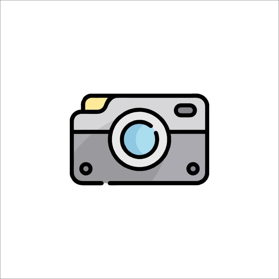 A camera icon on a white background vector