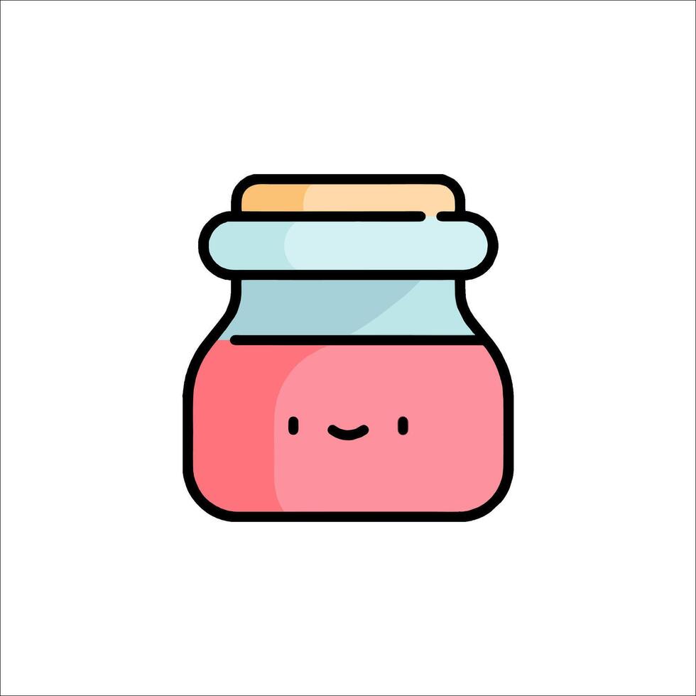 A jar with a smiley face on it vector