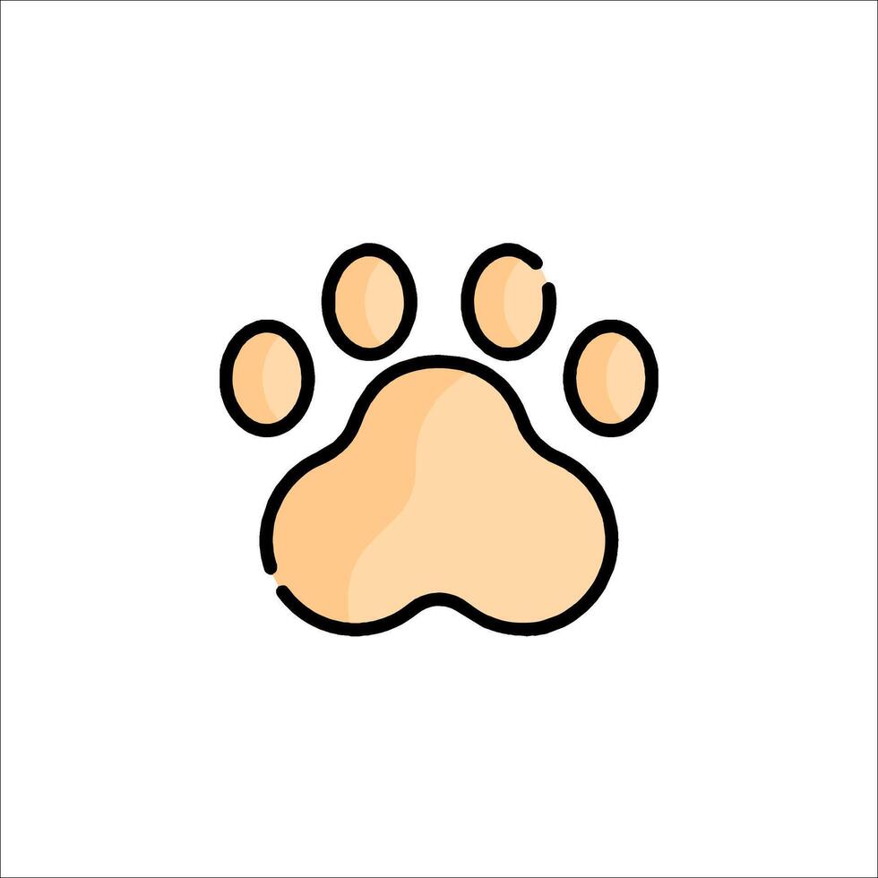 A dog paw icon on a white background vector