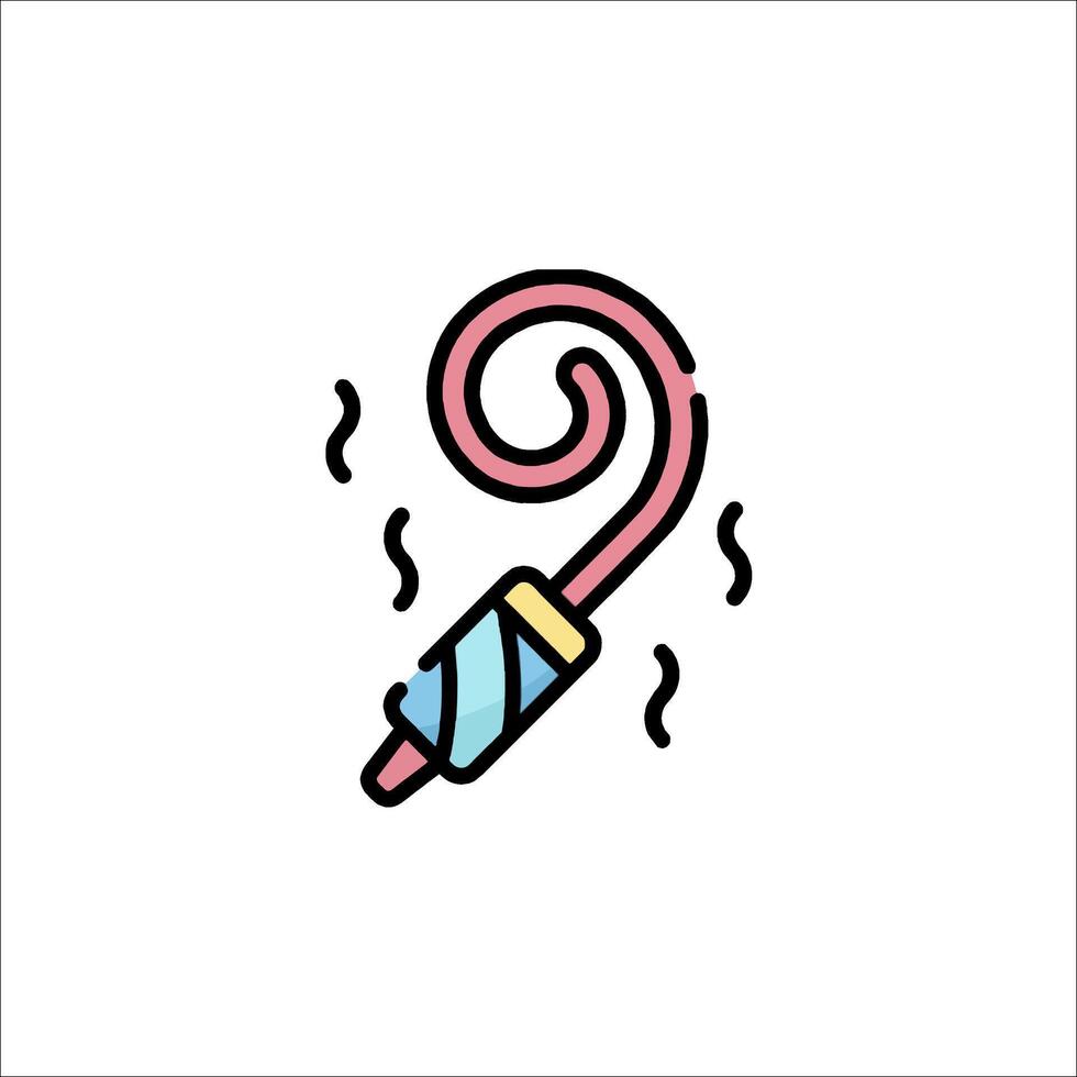 A candy cane with a long handle and a long stem vector