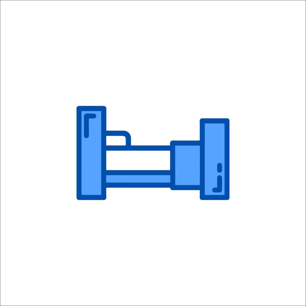 A blue icon of a door handle vector