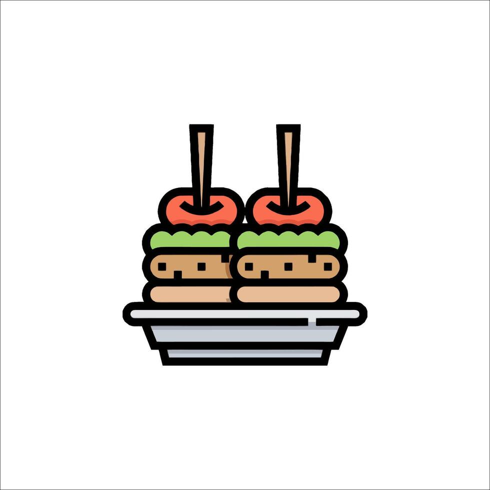 A hamburger with two slices of cheese and pickles on top vector