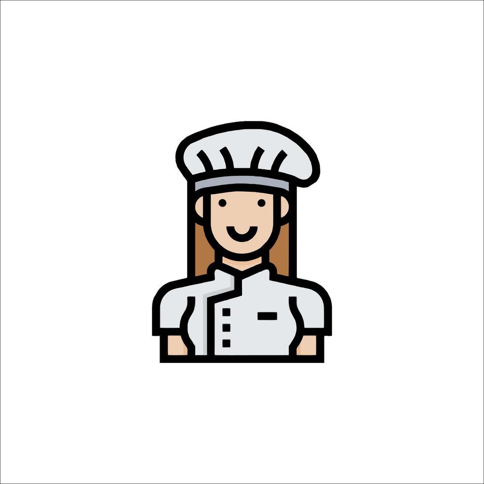 A chef icon on a white background vector