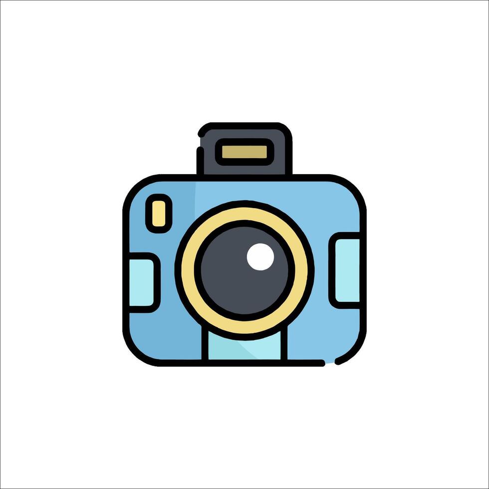 A camera icon on a white background vector