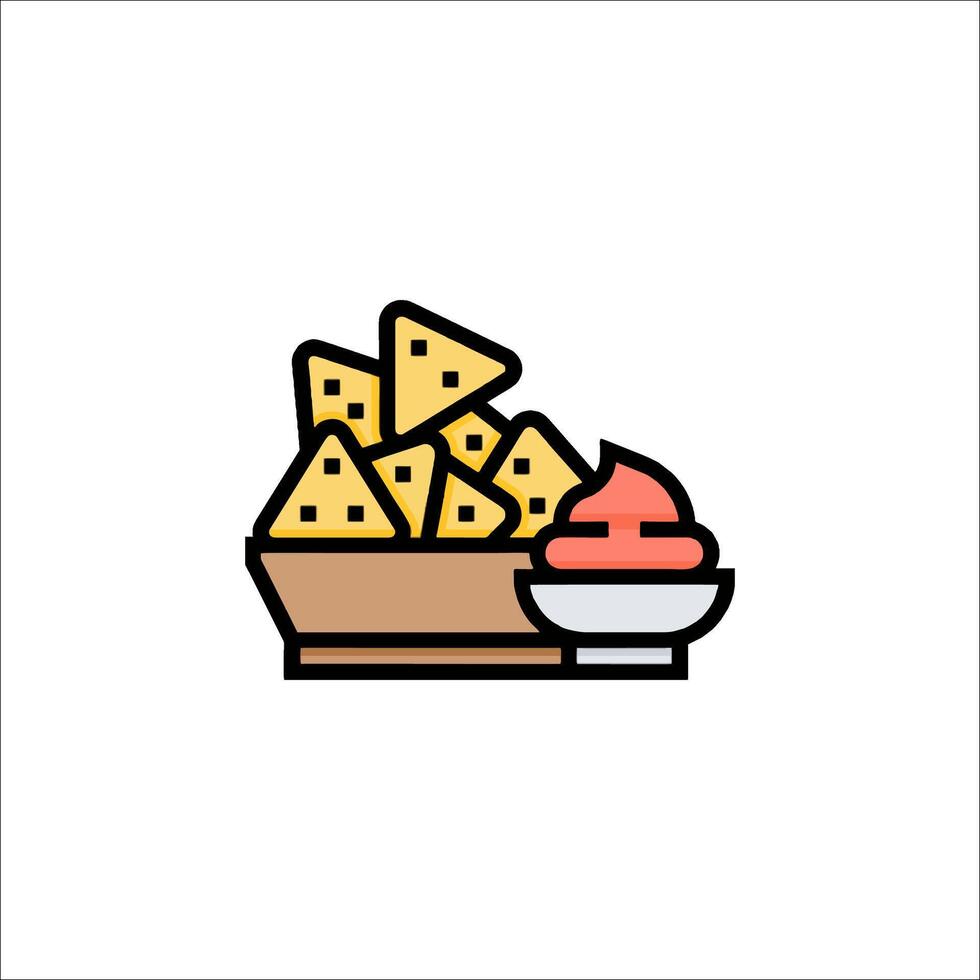 Nachos icon illustration vector