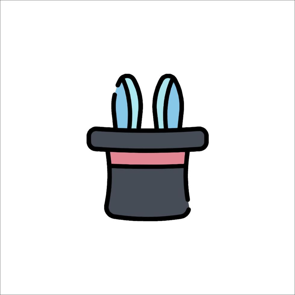 A magician hat with two rabbits inside vector