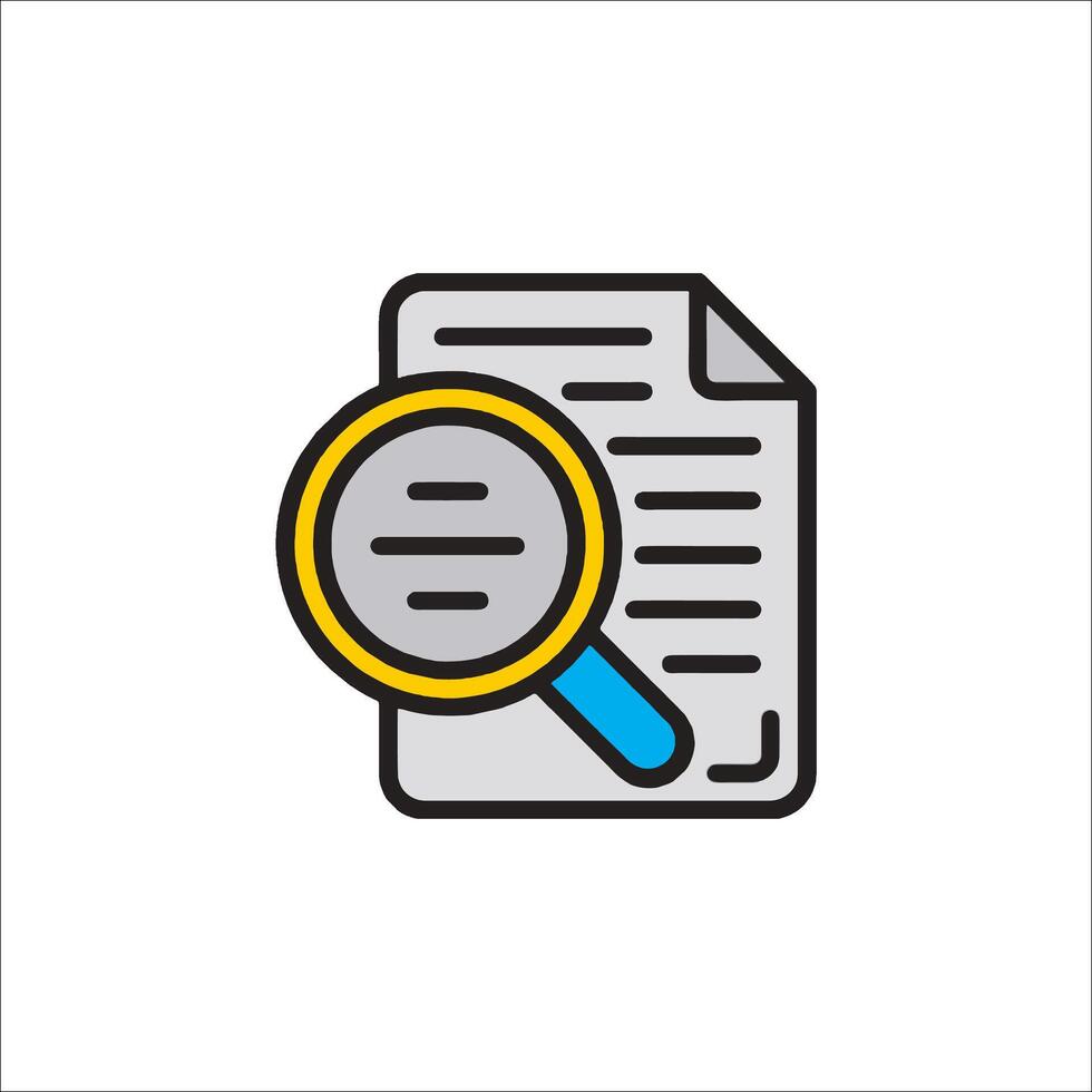 A magnifying glass icon on a white background vector