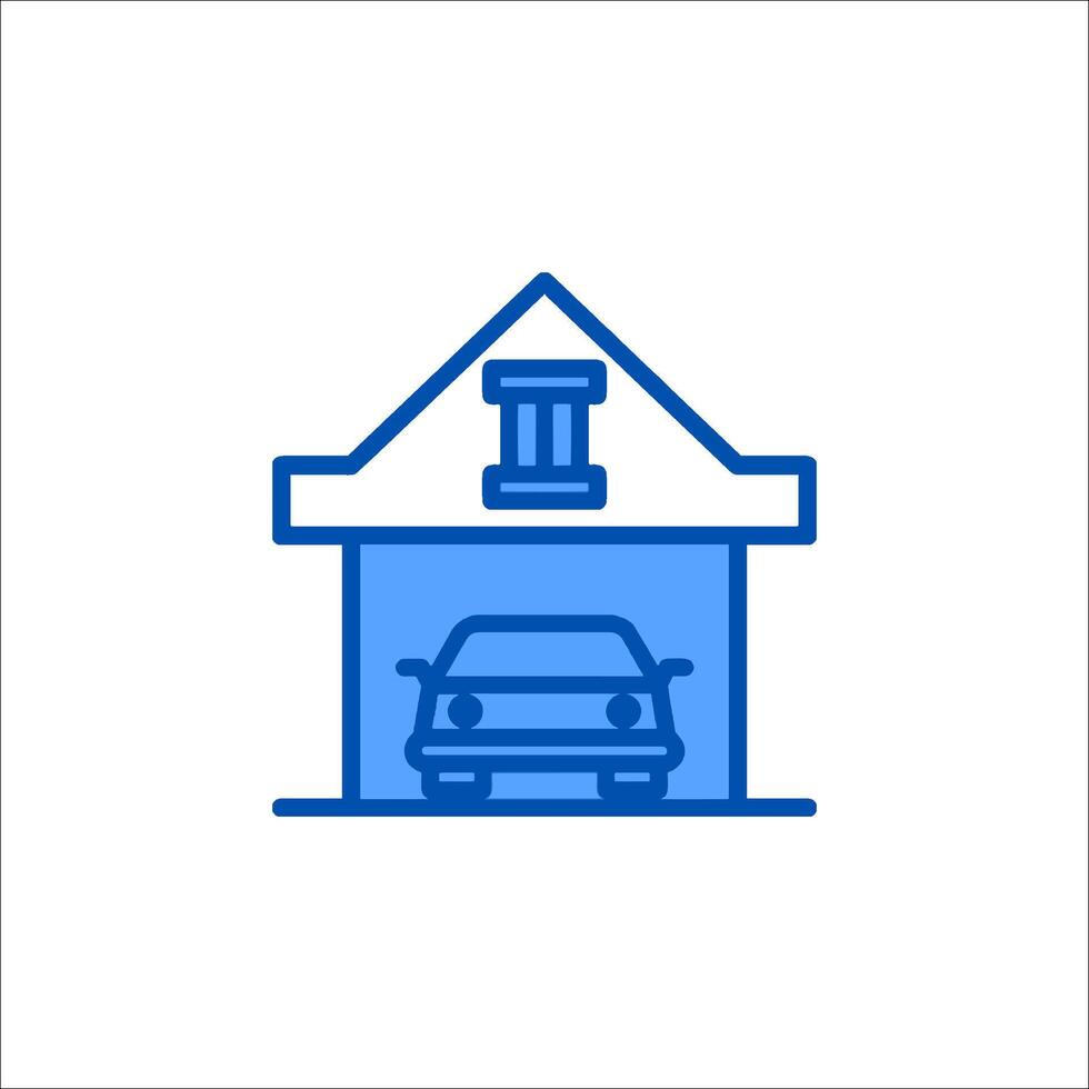 Car garage icon illustration vector