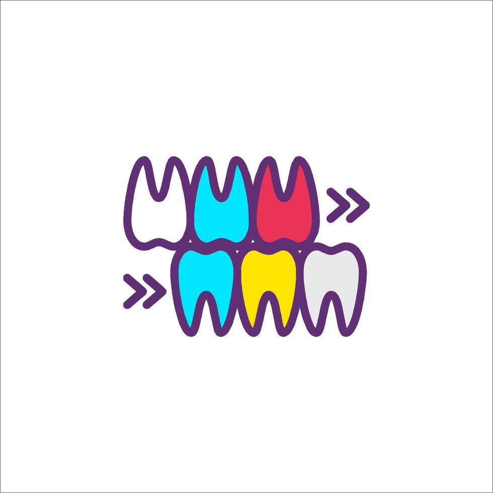 A toothbrush with colorful toothpaste on it vector