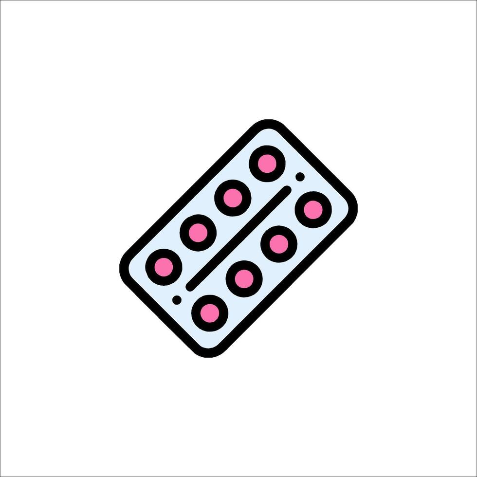 Pill box icon isolated on white background vector