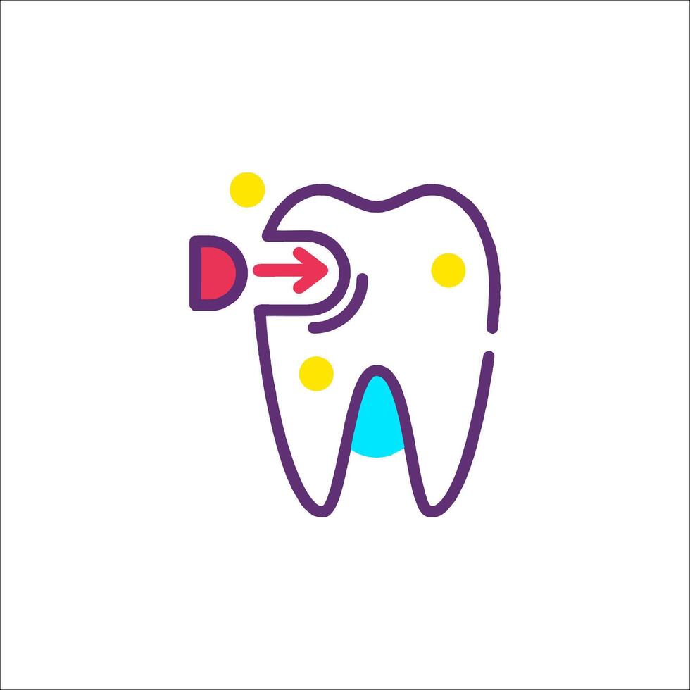 A tooth with a toothbrush and a toothpaste vector