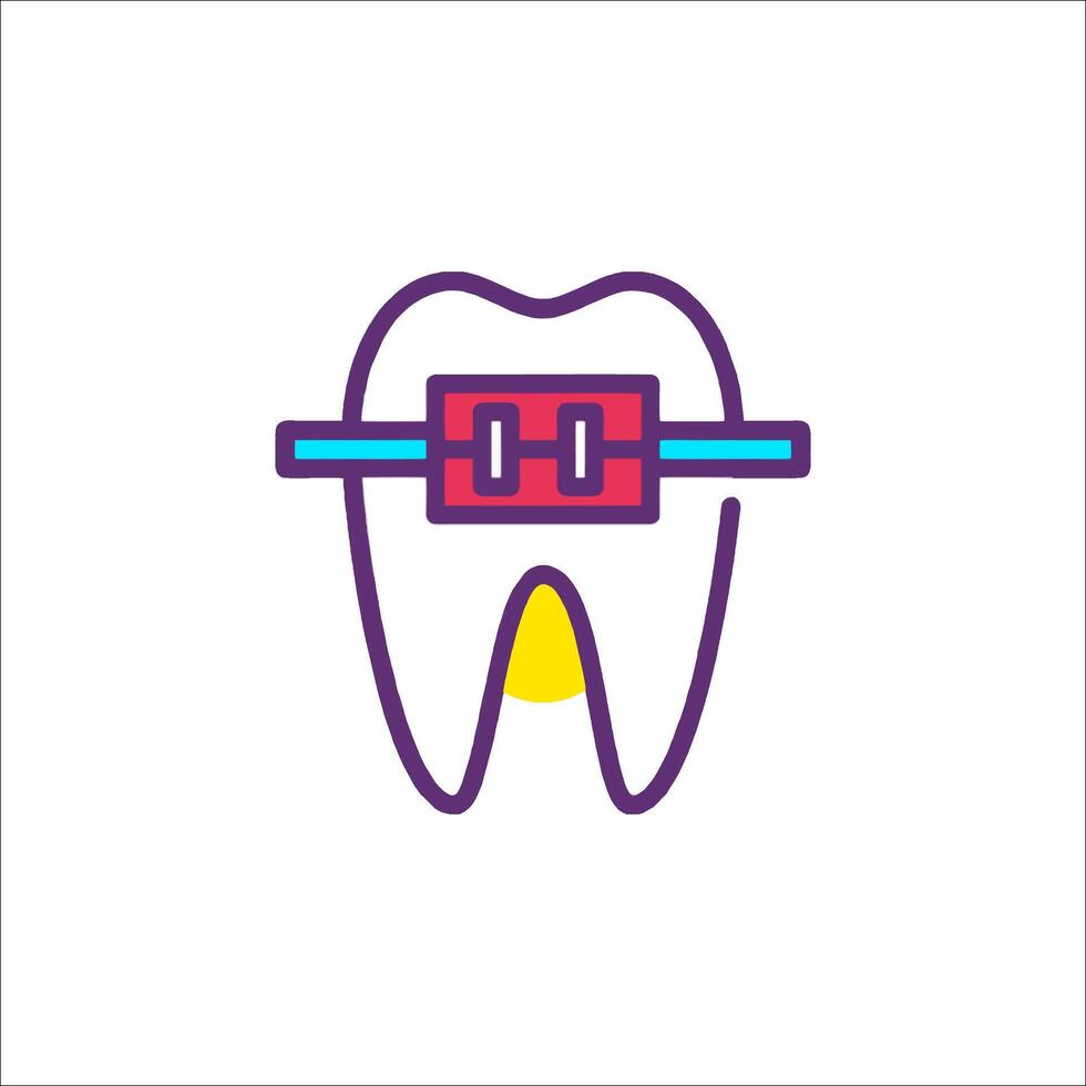 A tooth with a bandage on it vector