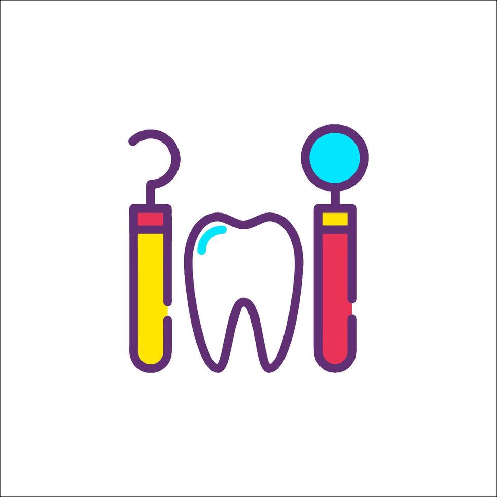 Dental care icon, illustration vector