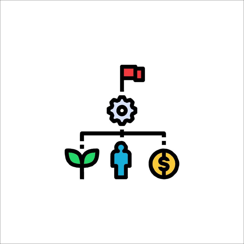 A person is standing on a tree with a money sign and a clock vector