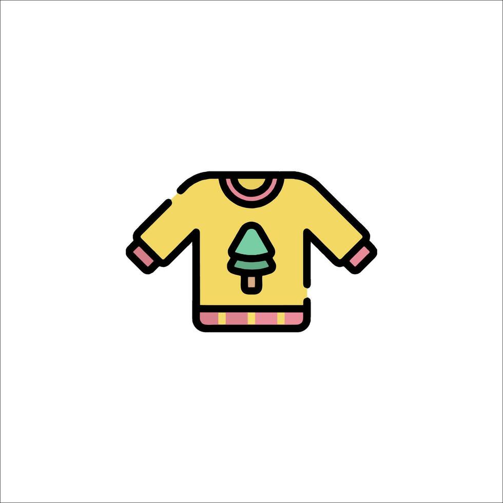 A sweater with a tree on it vector