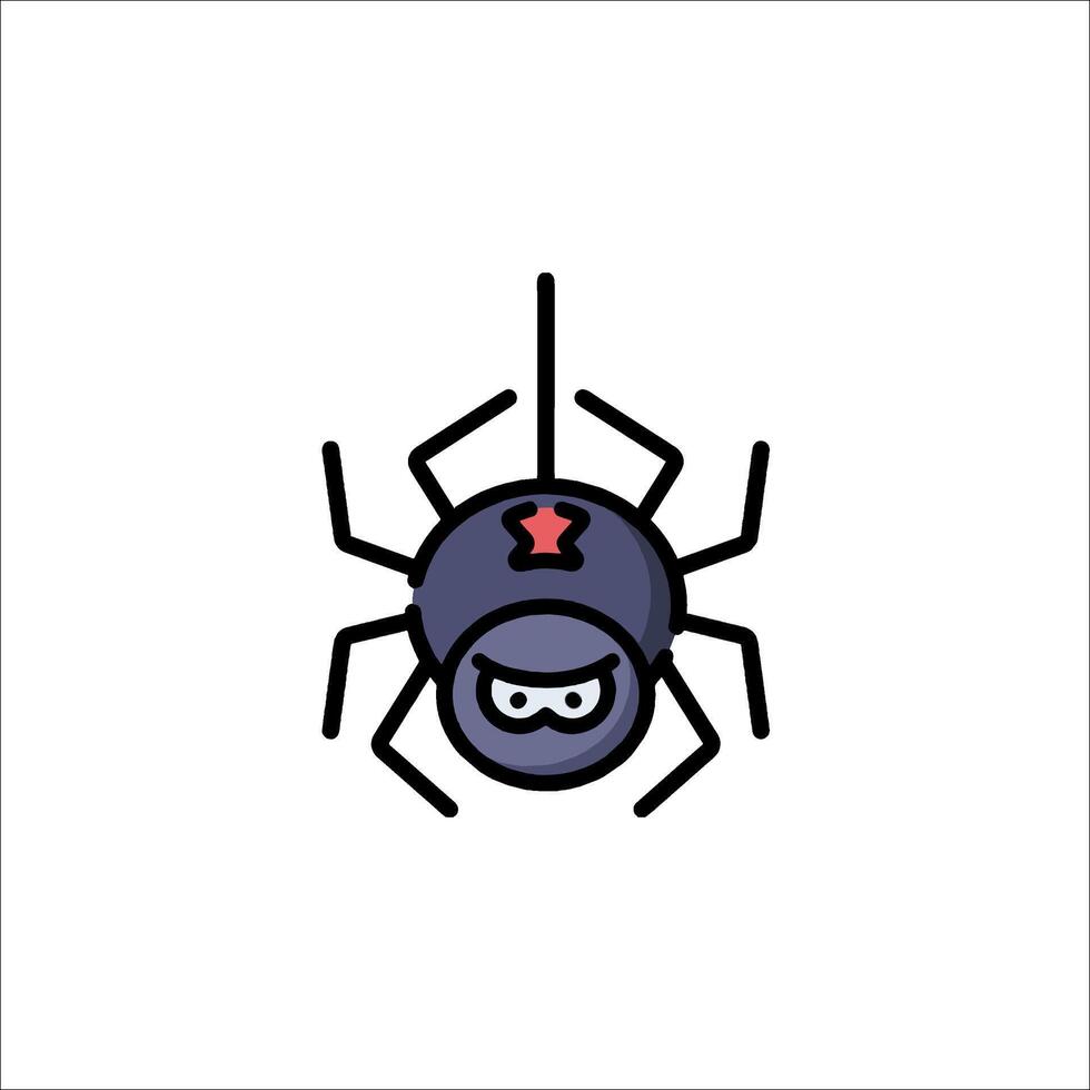 A spider with a red eye and a black face vector