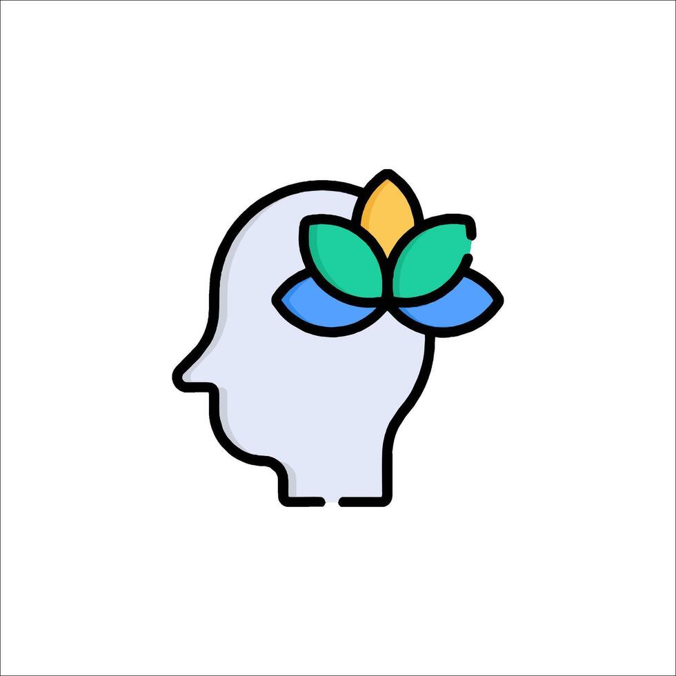 A person with a flower in their head vector