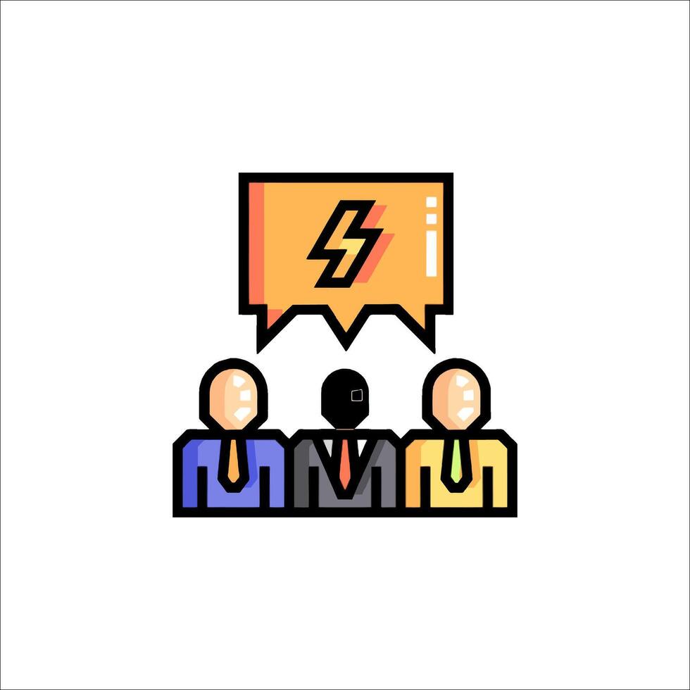 A group of people with a lightning bolt on their heads vector