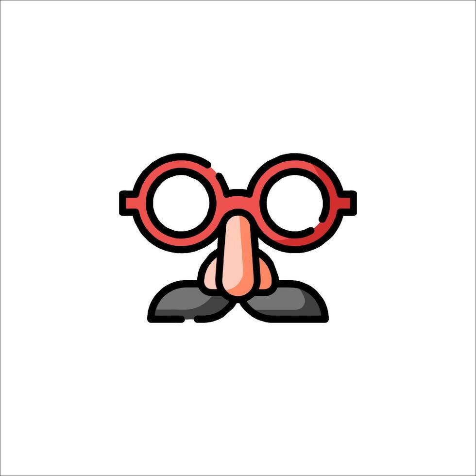 A cartoon man with glasses and a mustache vector