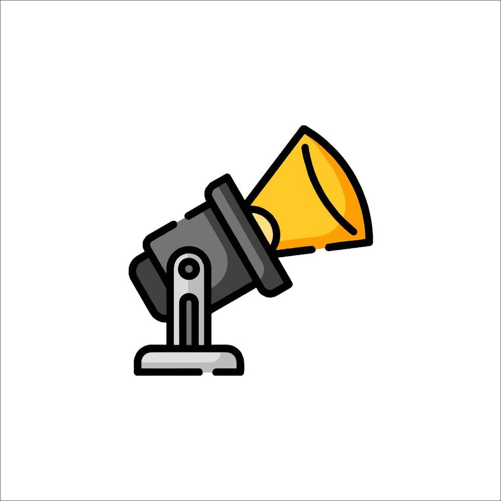 A yellow and black light bulb icon on a white background vector