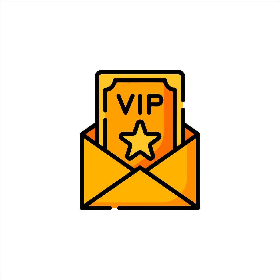 Vip envelope icon illustration vector