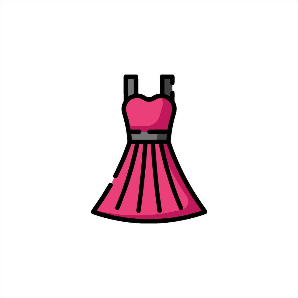 A dress icon on a white background vector