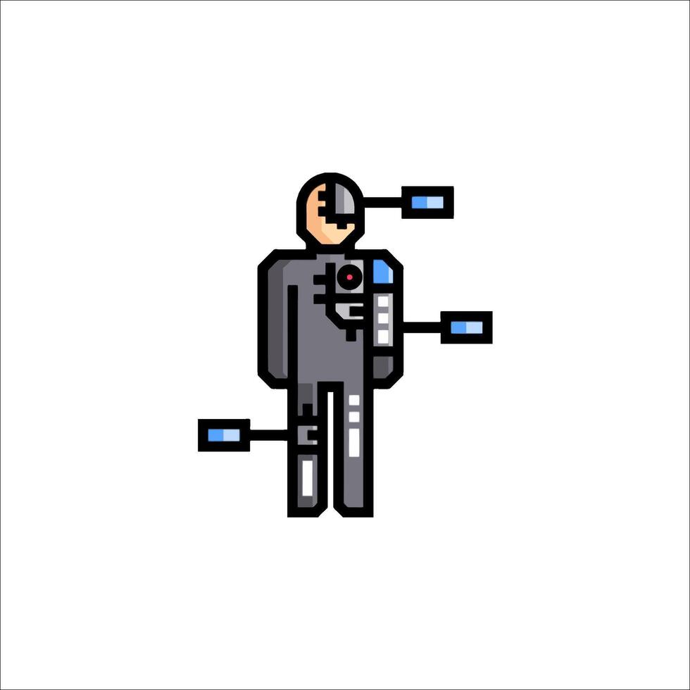 A man in a suit with a blue and black background vector
