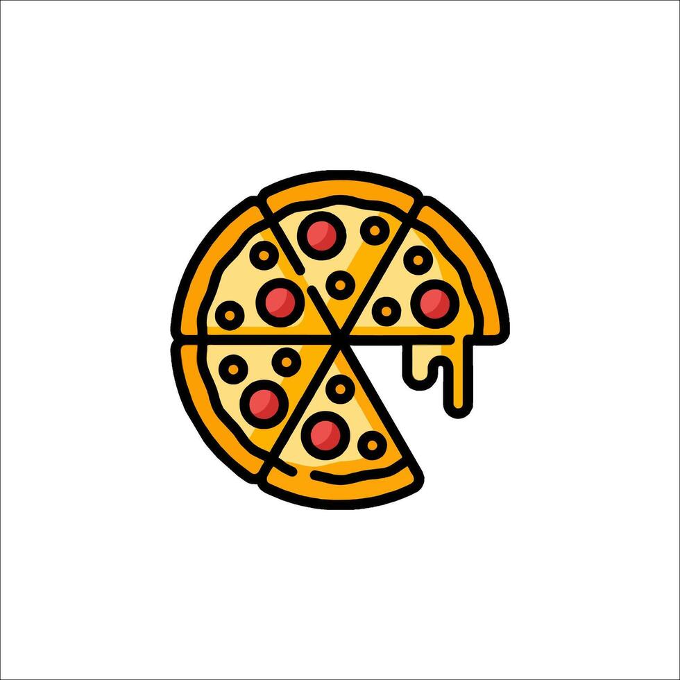 Pizza icon illustration vector