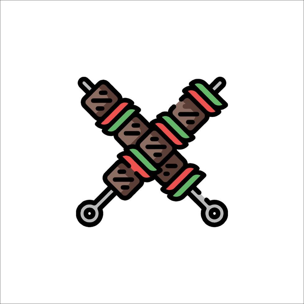 A hamburger and a cross on a white background vector