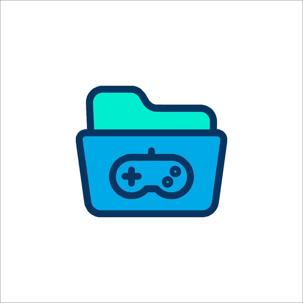 A game controller icon in a folder vector