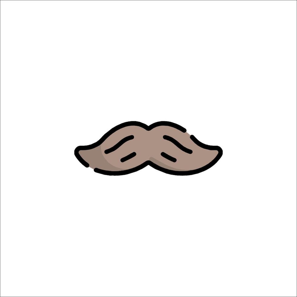 A mustache icon on a white background vector