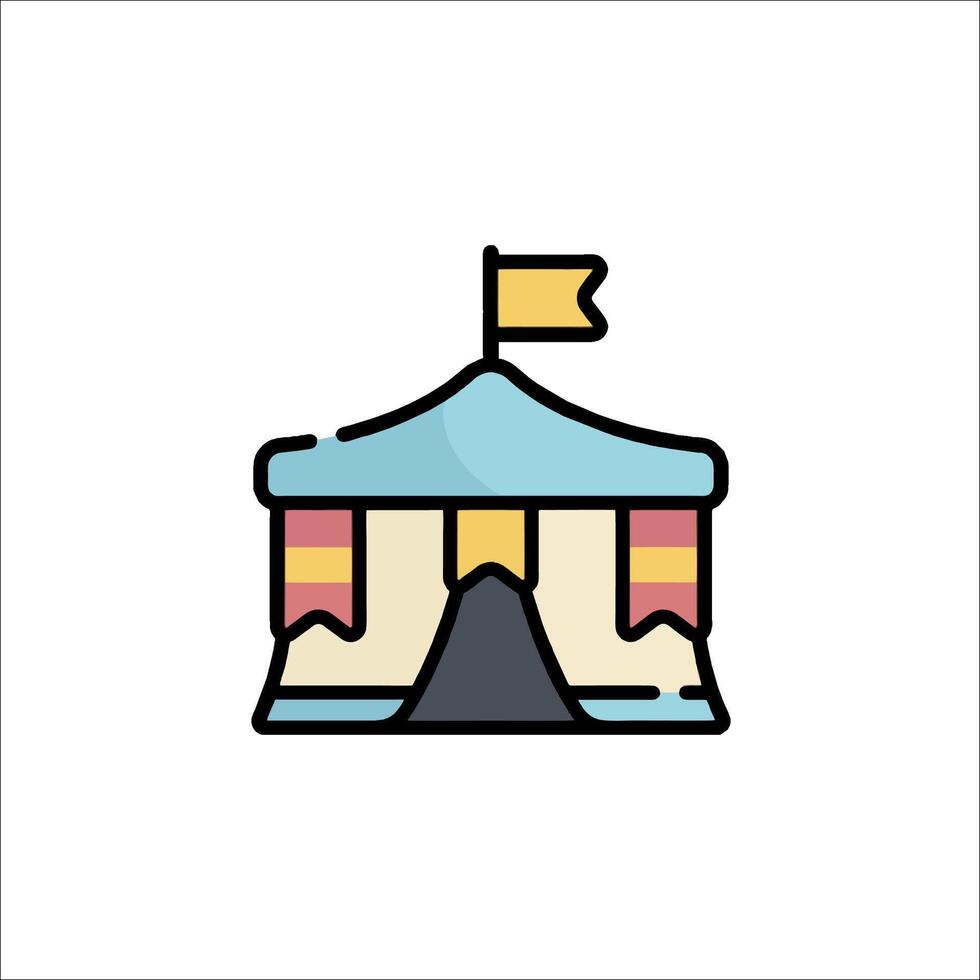 A circus tent icon on a white background vector