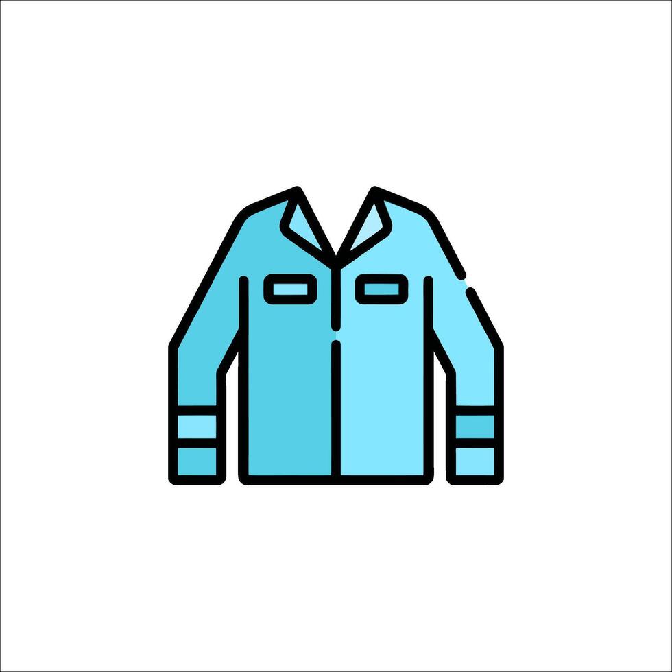 A blue shirt with a white background vector