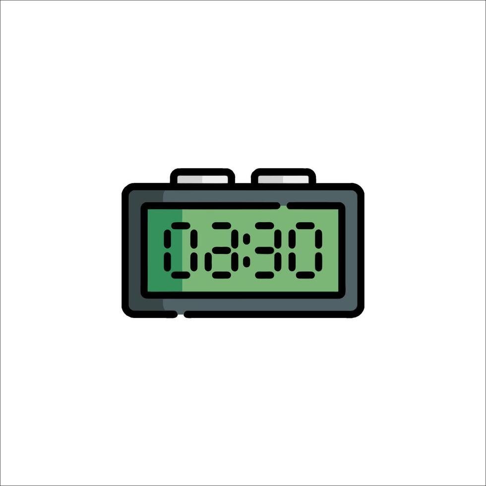 An alarm clock icon on a white background vector