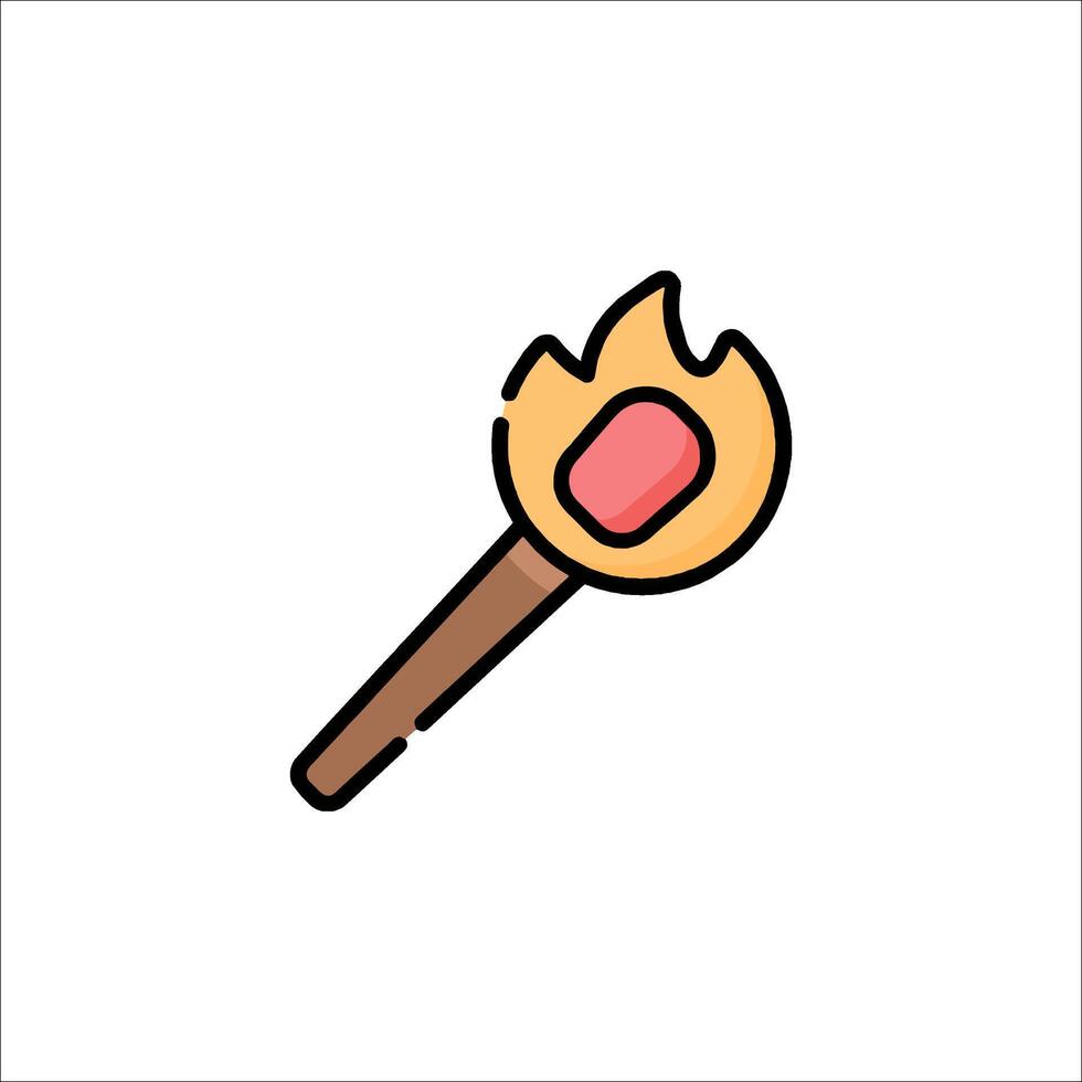 A fire stick icon on a white background vector