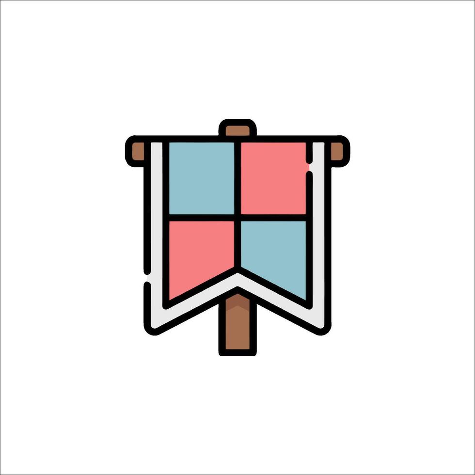 A banner with a flag on it vector