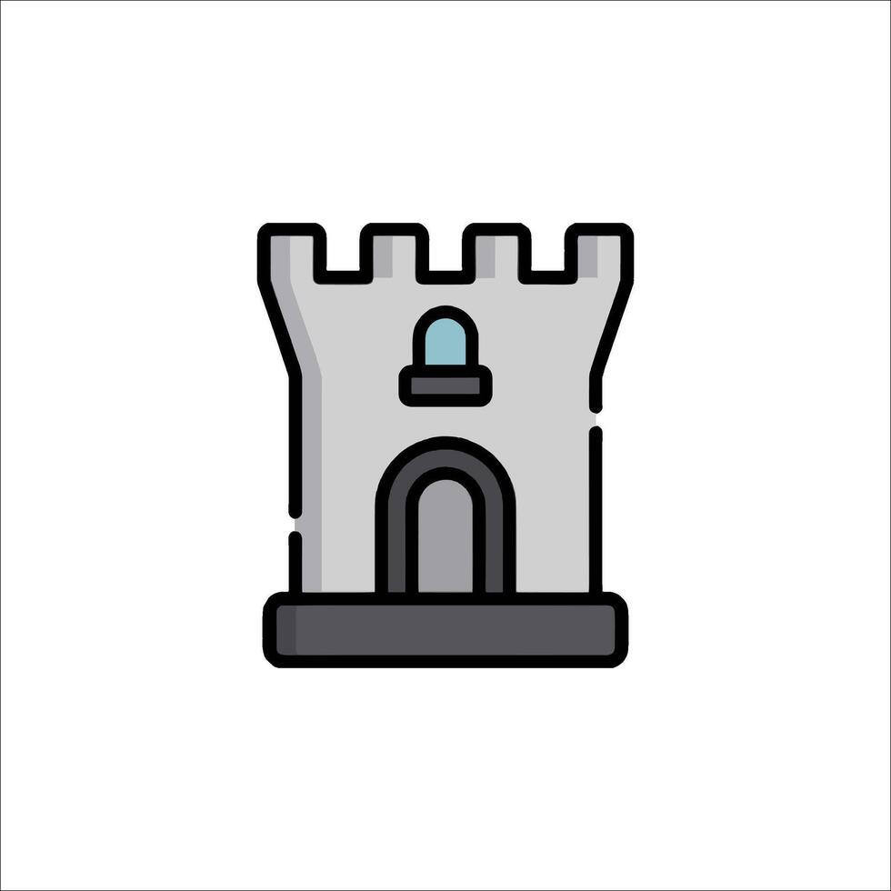A castle icon on a white background vector