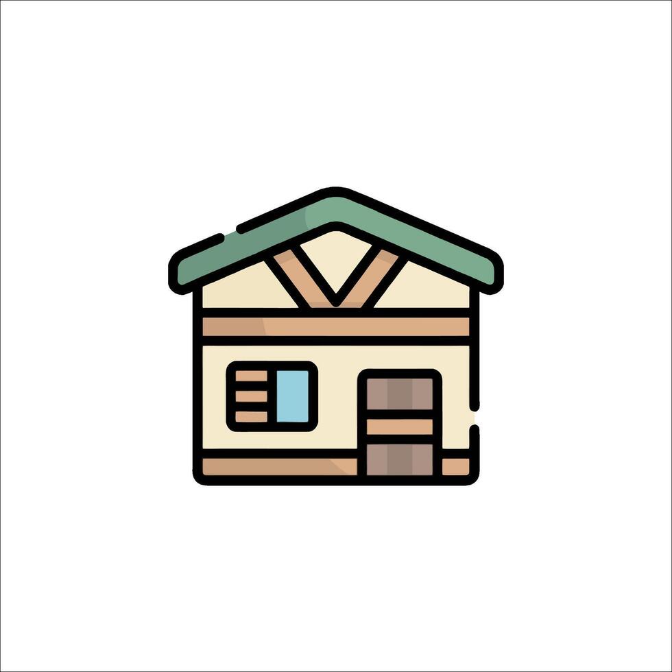 A house icon in a flat style vector