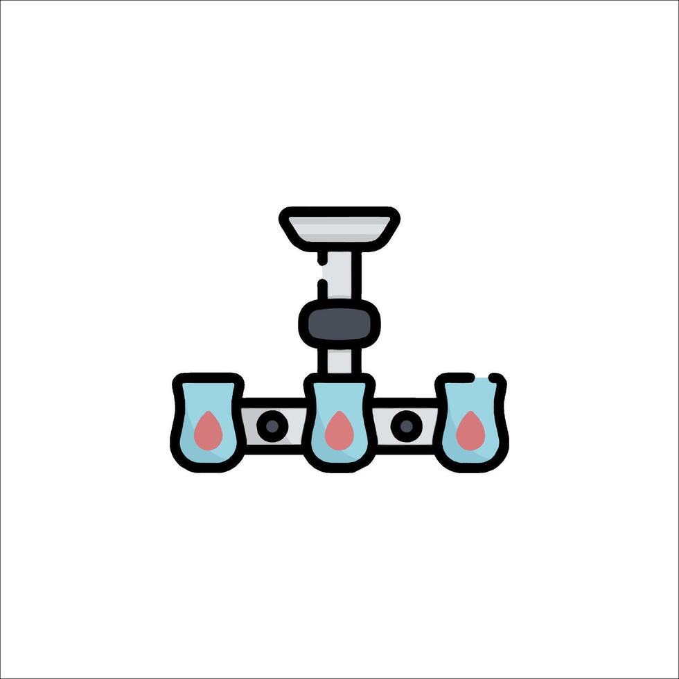A light fixture with three bulbs on it vector